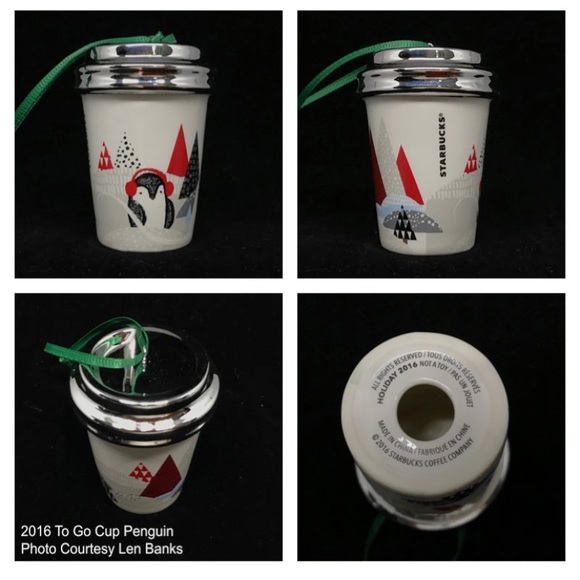 Starbucks 2016 Penguin Cup Ornament EUC - Picture 6 of 7